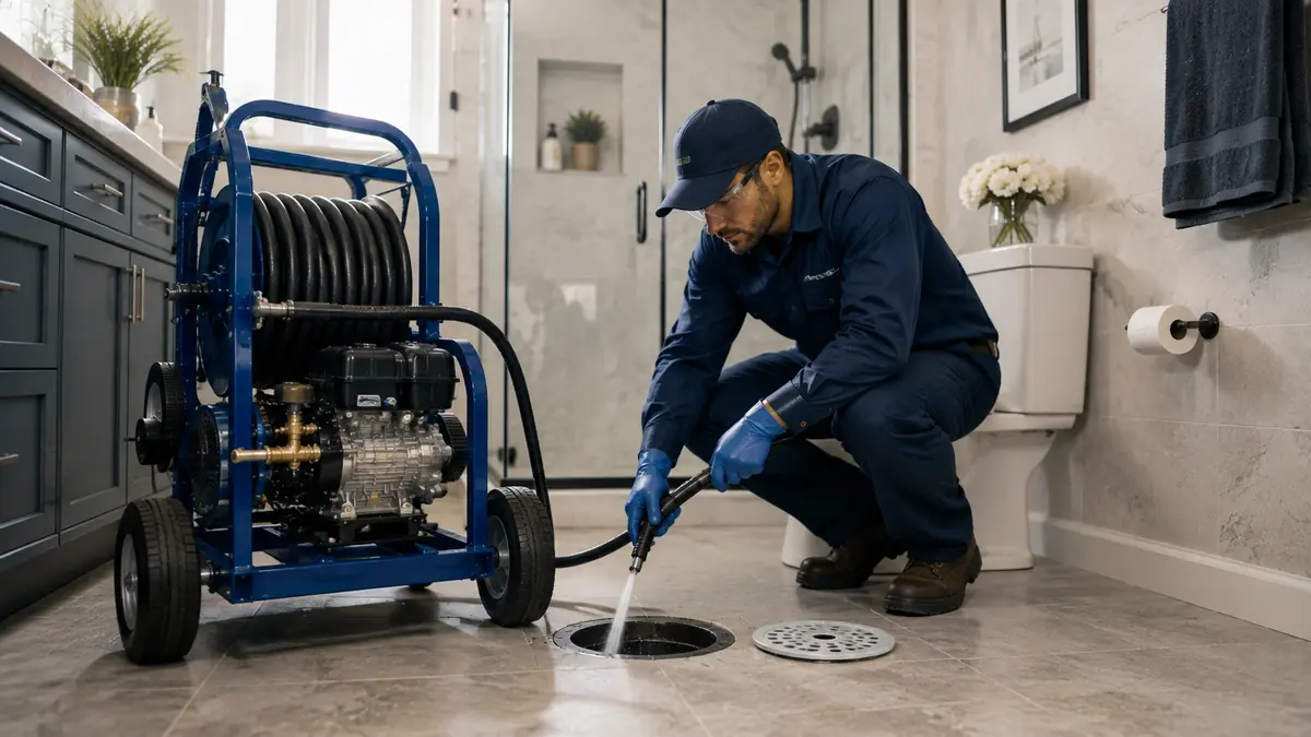 Bathroom Drain Hydro Jetting in Norwalk