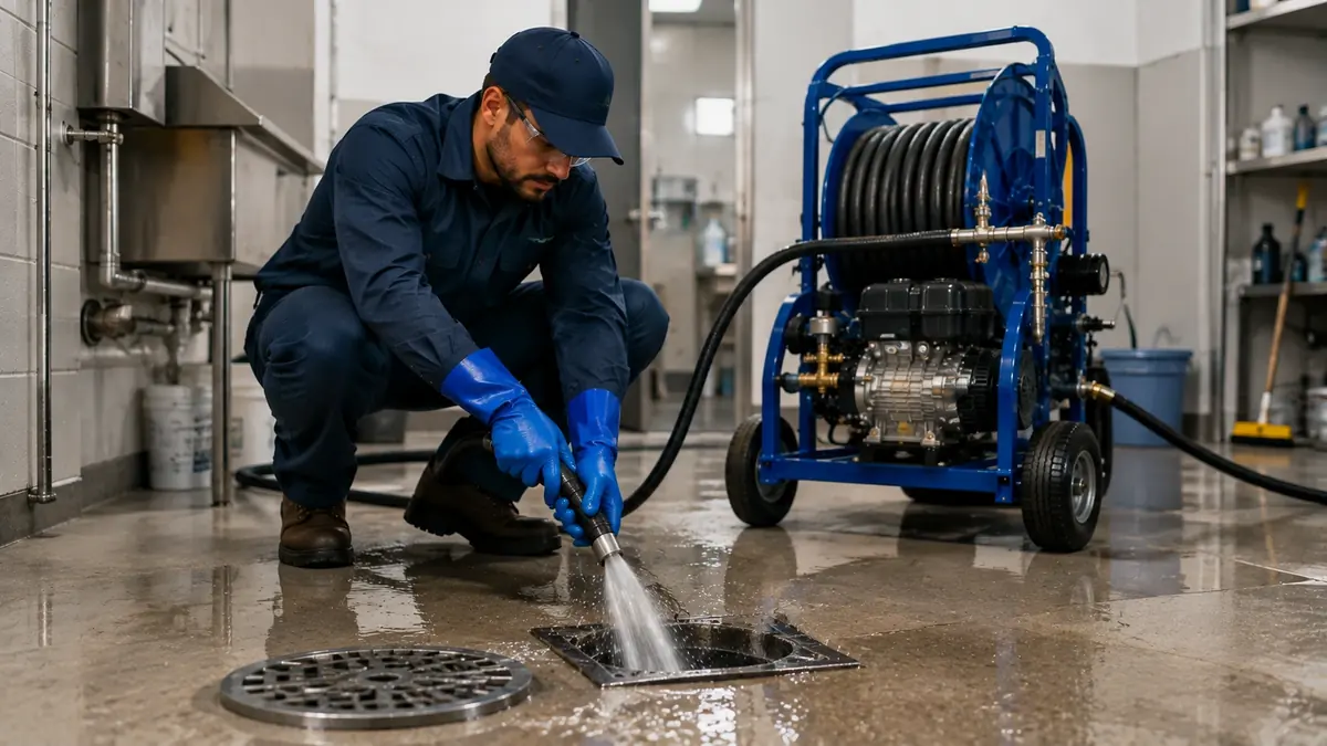 Floor Drain Hydro Jet Cleaning in Norwalk