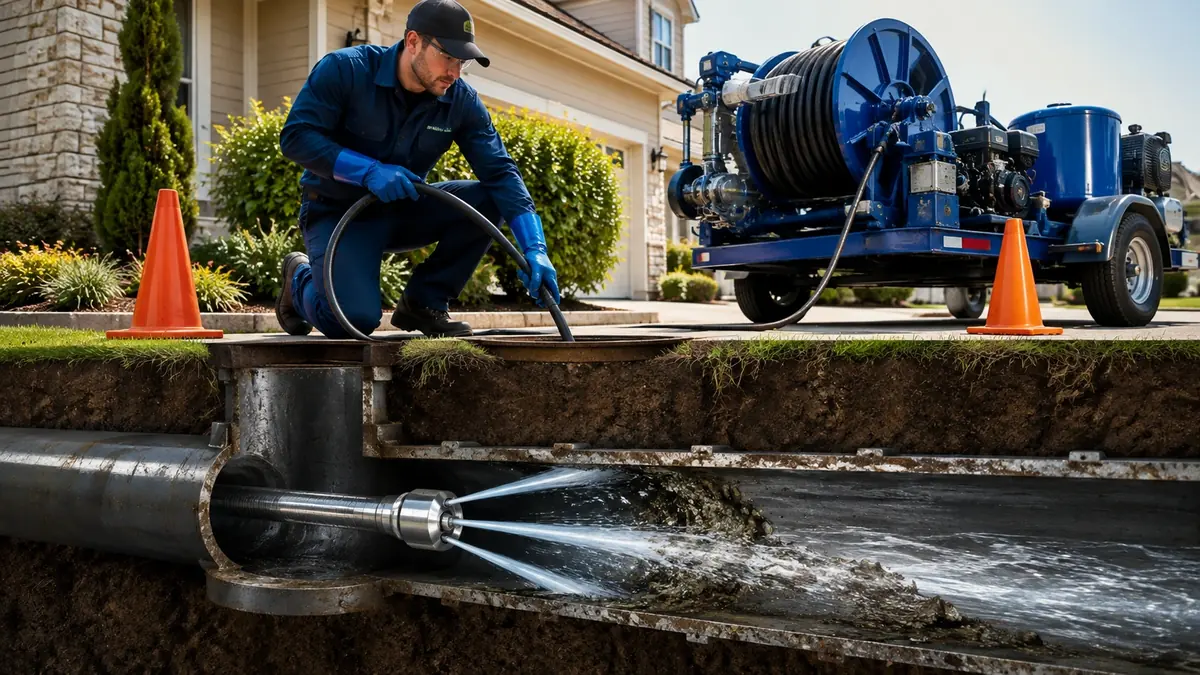 Main Sewer Line Hydro Jet Cleaning in Norwalk