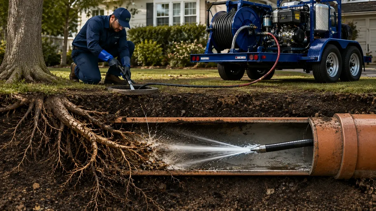 Tree Root Removal with Hydro Jetting in Norwalk
